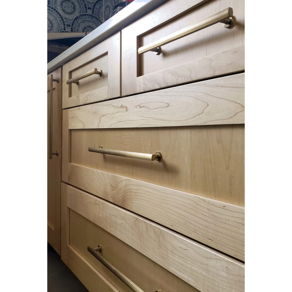 Schaub and Company 553 Heathrow Brass 4" Center to Center Luxury Set of 2 - Picture 3 of 9